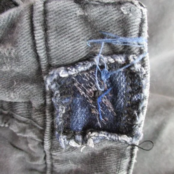 Armani Jeans Womens 32 Gray Denim Chino Slit Pockets Giorgi Comfort Fabric - Picture 6 of 16